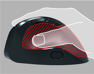 高速スクロール Bluetooth5.0 エルゴノミクス5ボタン BlueLEDマウス