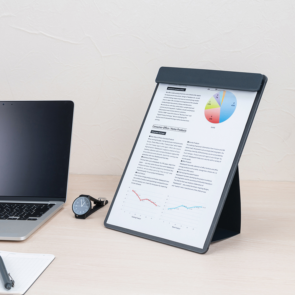 スタンドクリップボード/タテコ/A4/ナイトブルー | 機能性