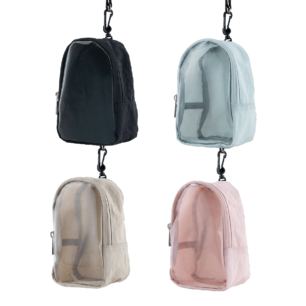 シースルーミニリュック／ブラック | 収納ポーチ | ホーム収納