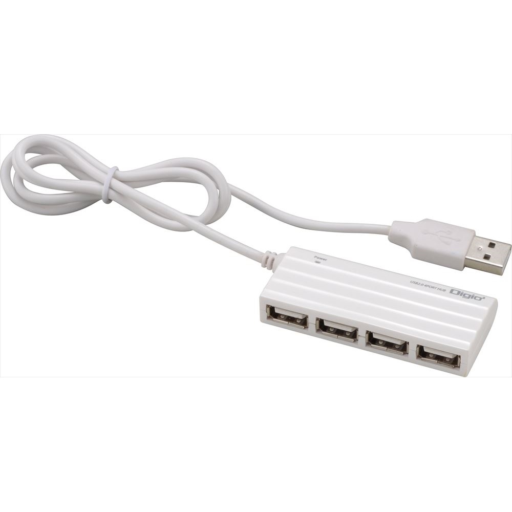 4ポートUSB2.0 ハブ ホワイト USB2.0 Type-A接続 USBハブ パソコン周辺機器 製品紹介  ナカバヤシ株式会社：アルバム・製本・シュレッダー・情報整理の総合サポーター