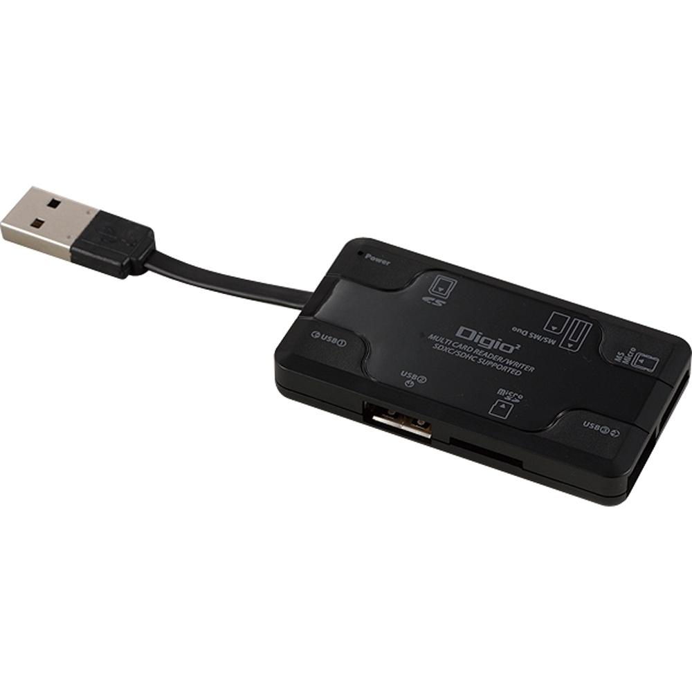 USB2.0マルチカードリーダー・ライター ブラック USB2.0 Type-A接続 カードリーダー パソコン周辺機器 製品紹介  ナカバヤシ株式会社：アルバム・製本・シュレッダー・情報整理の総合サポーター