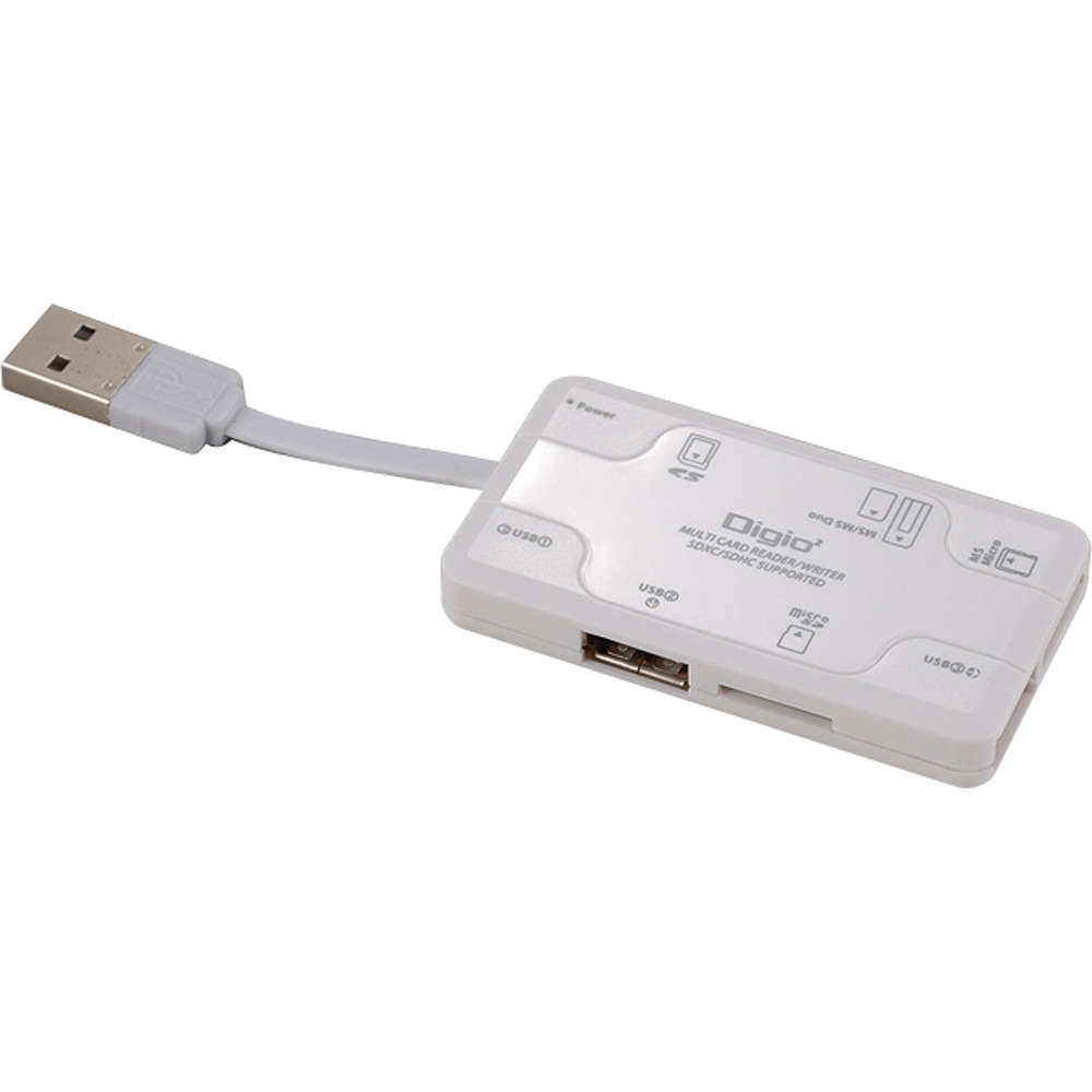 USB2.0マルチカードリーダー・ライター ホワイト | USB2.0 Type-A接続 | カードリーダー | パソコン周辺機器 | 製品紹介 |  ナカバヤシ株式会社：アルバム・製本・シュレッダー・情報整理の総合サポーター