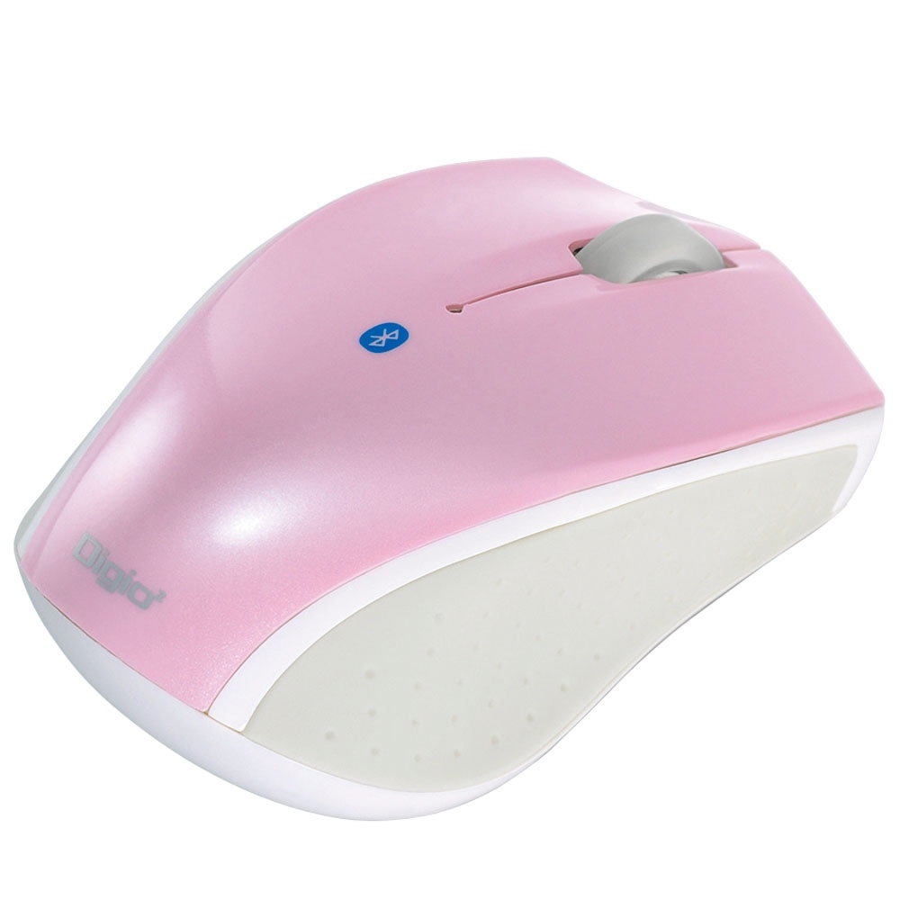 小型Bluetooth 3ボタンBlueLEDマウス ピンク