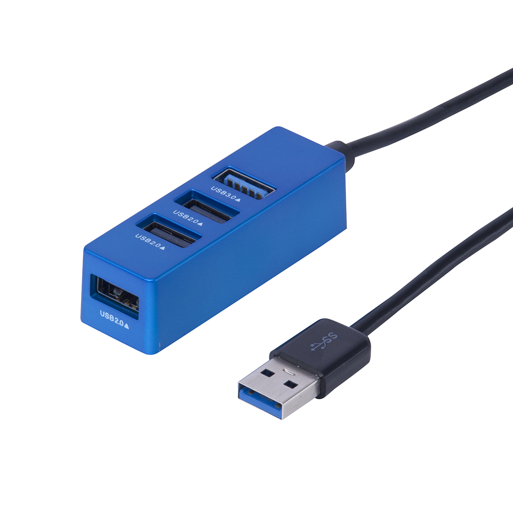 USB3.0＋2.0 4ポートハブ 0.3m レッド | USB3.0 Type-A接続 | USBハブ | パソコン周辺機器 | 製品紹介 |  ナカバヤシ株式会社：アルバム・製本・シュレッダー・情報整理の総合サポーター