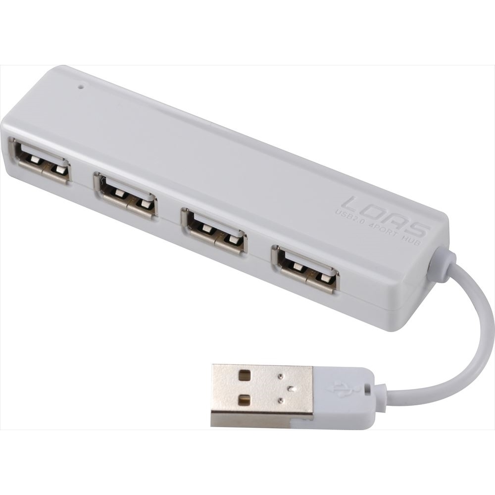 4ポートUSB2.0 ハブ ホワイト | USB2.0 Type-A接続 | USBハブ | パソコン周辺機器 | 製品紹介 | ナカバヤシ 株式会社：アルバム・製本・シュレッダー・情報整理の総合サポーター