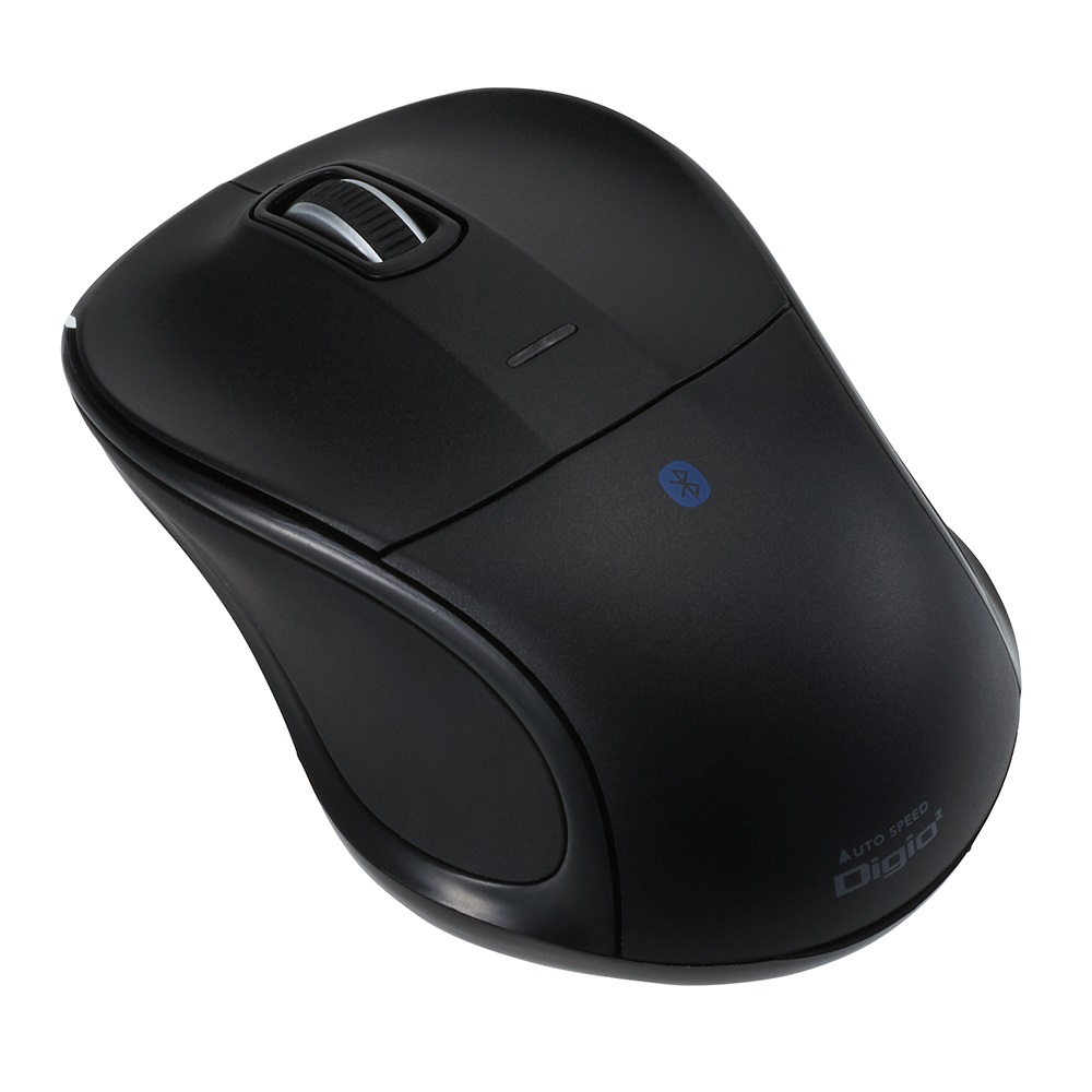 小型Bluetooth 静音3ボタンBlueLEDマウス ブラック