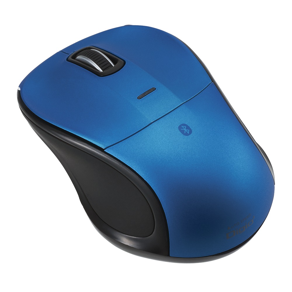 小型Bluetooth 静音3ボタンBlueLEDマウス ブルー