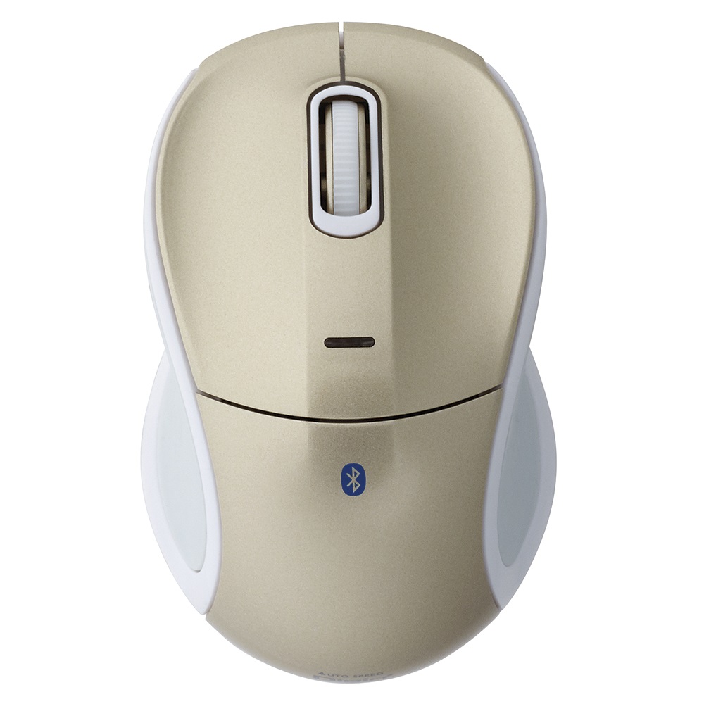 小型Bluetooth 静音3ボタンBlueLEDマウス ゴールド | Bluetooth(無線 