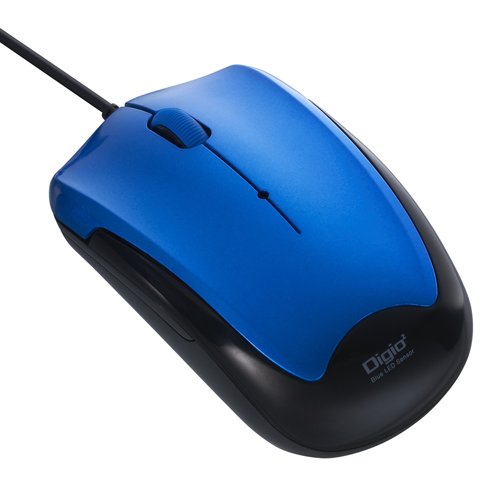 有線5ボタンBlueLEDマウス ブルー | 有線 | マウス<BR>トラックボール 