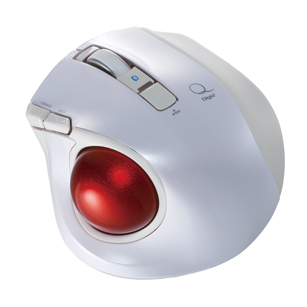 小型Bluetooth 静音5ボタントラックボール ホワイト