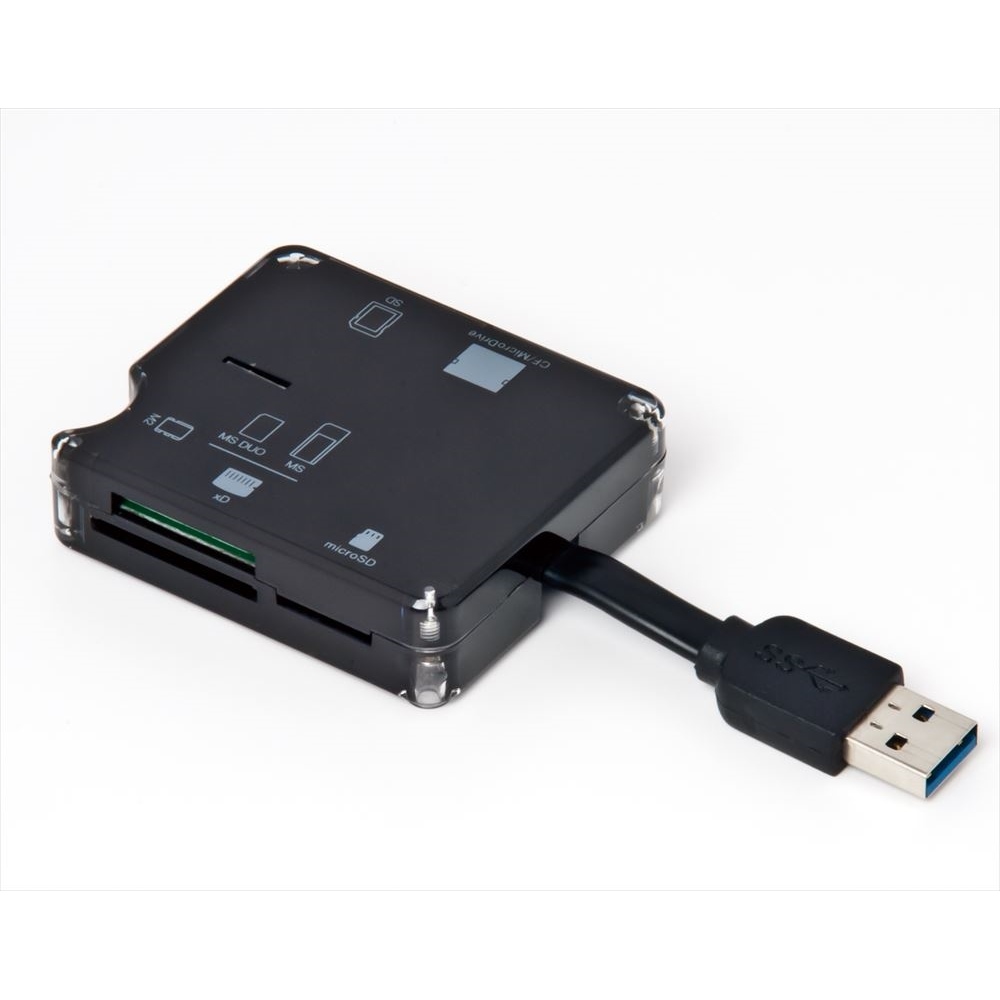 カメラ ビデオカメラ USB3.0マルチカードリーダー ブラック | USB3.0 Type-A接続 | カード 