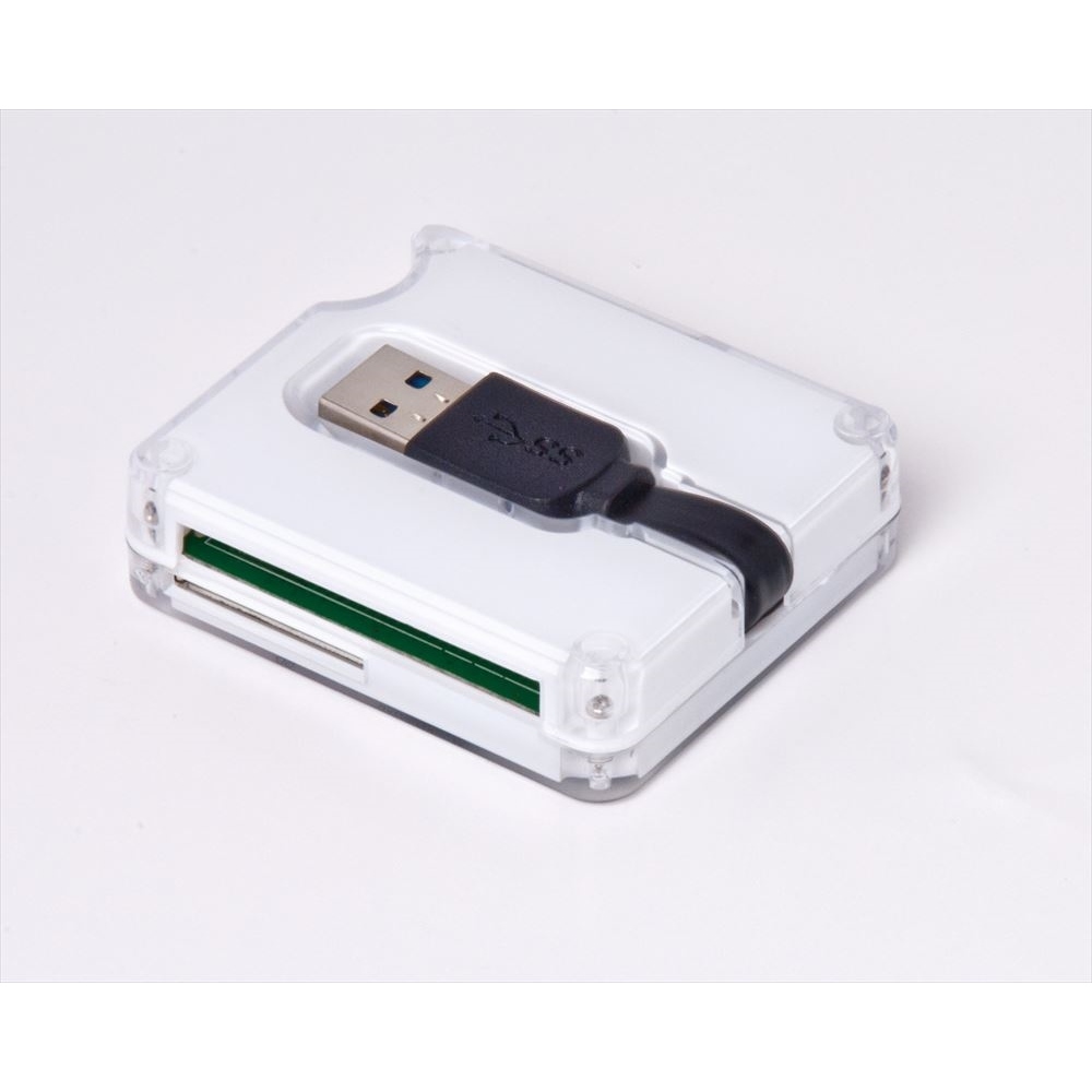 カメラ ビデオカメラ USB3.0マルチカードリーダー ホワイト | USB3.0 Type-A接続 | カード 