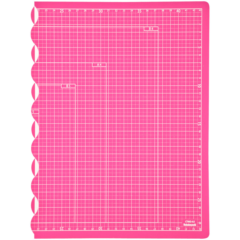 折りたたみカッティングマットA3サイズ ピンク | デスクマット | 事務