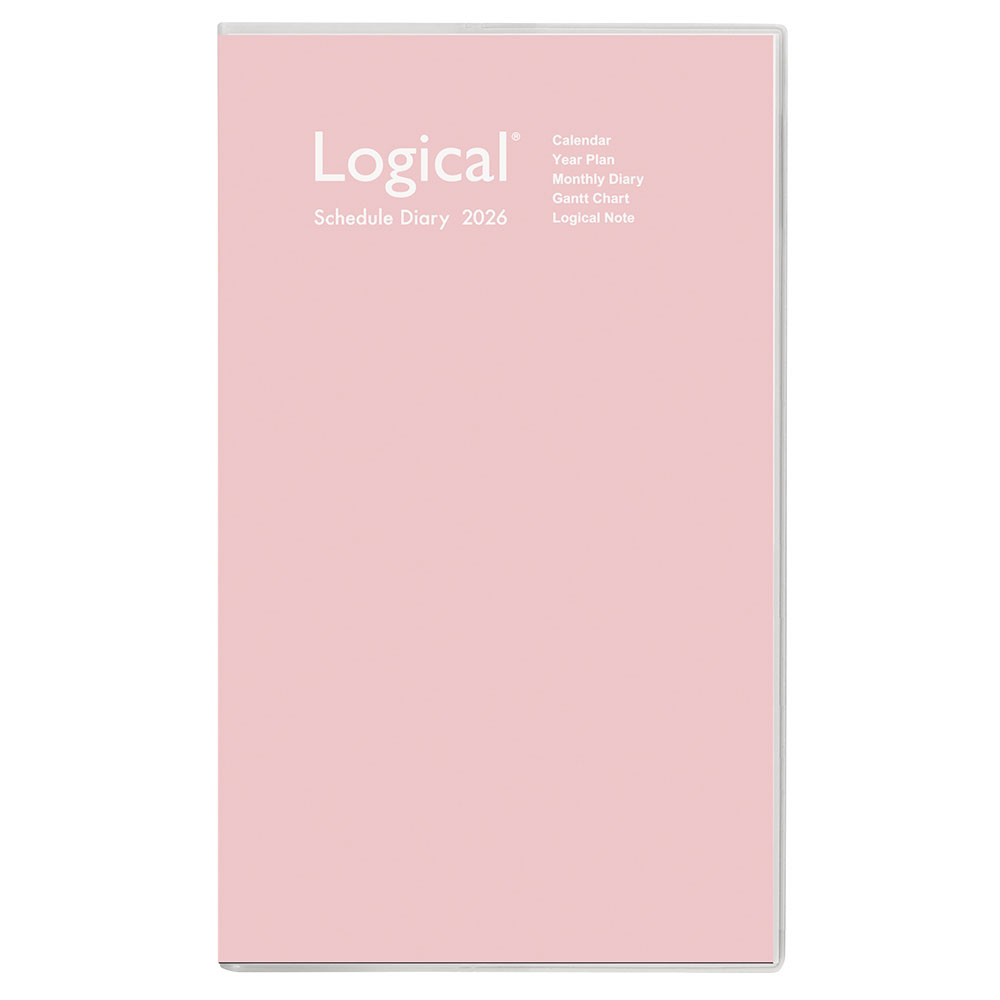 ロジカルダイアリー2026カバータイプ／B5スリム／ピンク