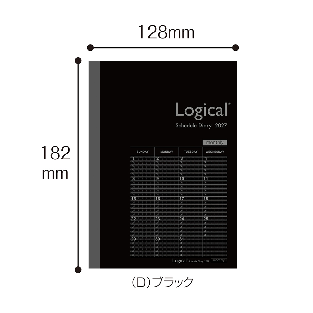 T*O様 【新品】激レアApple ノベルティ多機能手帳ノートブラック ロジカルダイアリー2027月間ノートタイプB／B6／ブラック | ロジカル